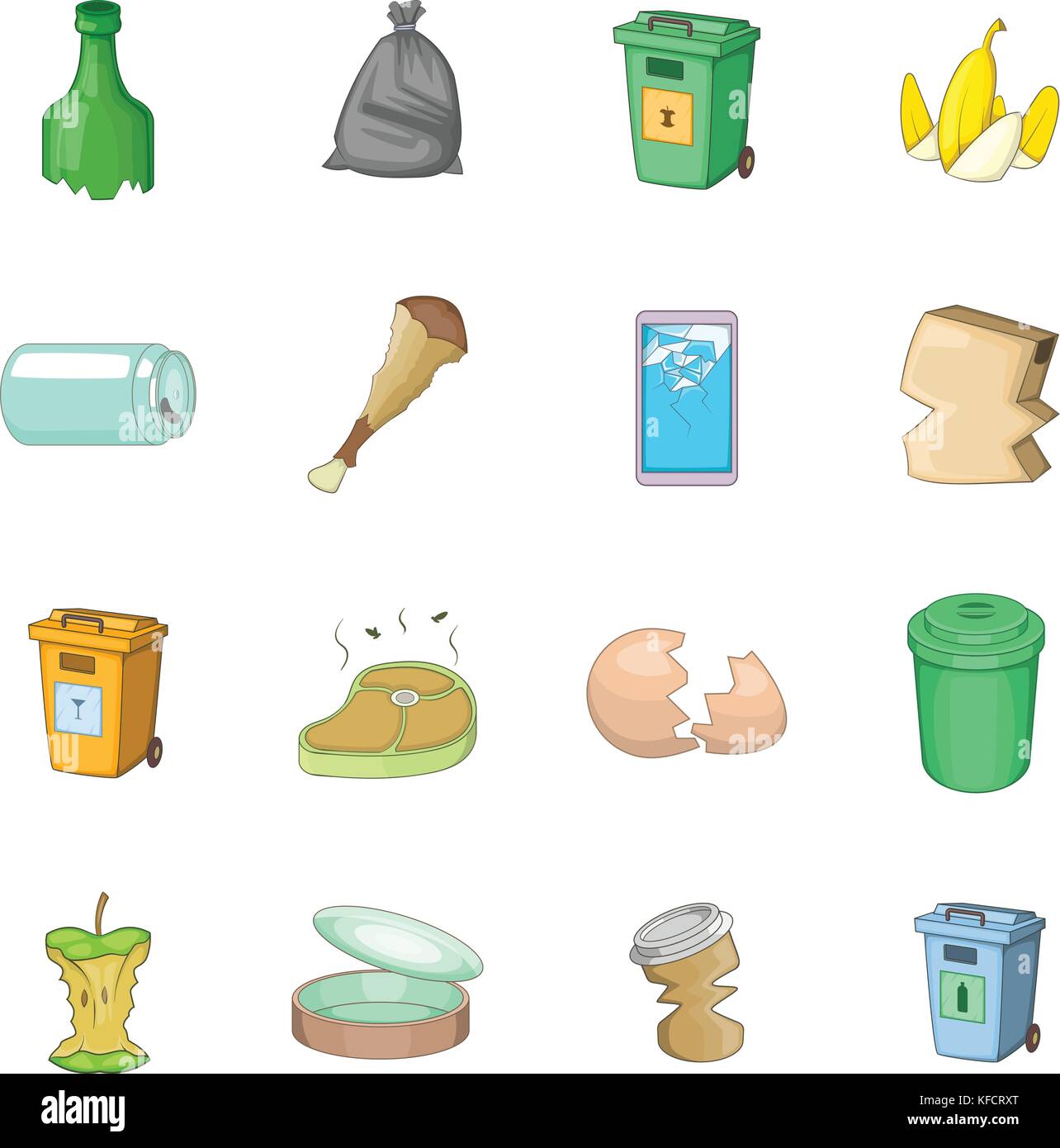 Garbage Cartoon Illustration Stockfotos und -bilder Kaufen - Alamy