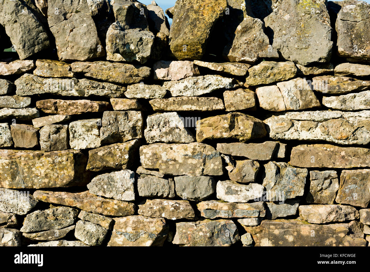 Trockenmauern, crook Peak, in der Nähe von Weston-super-Mare, Somerset Stockfoto