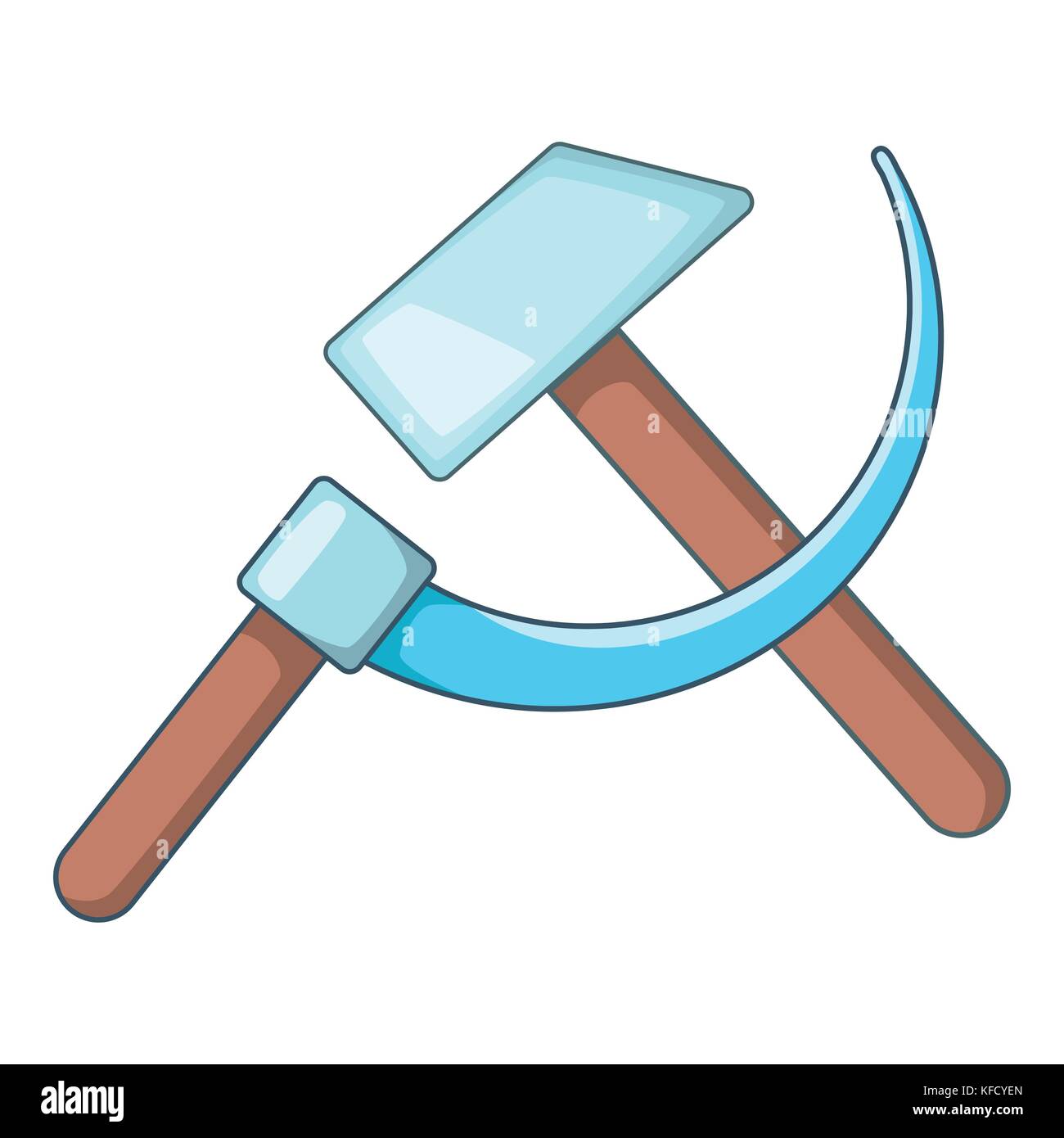 Hammer und Sichel Symbol, Cartoon Stil Stock-Vektorgrafik - Alamy