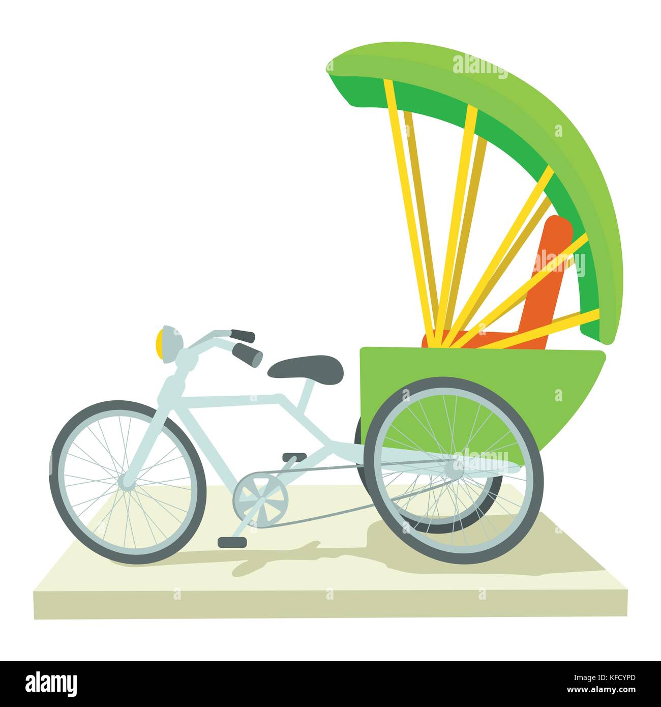 Indische Fahrrad Symbol, Cartoon Stil Stock Vektor