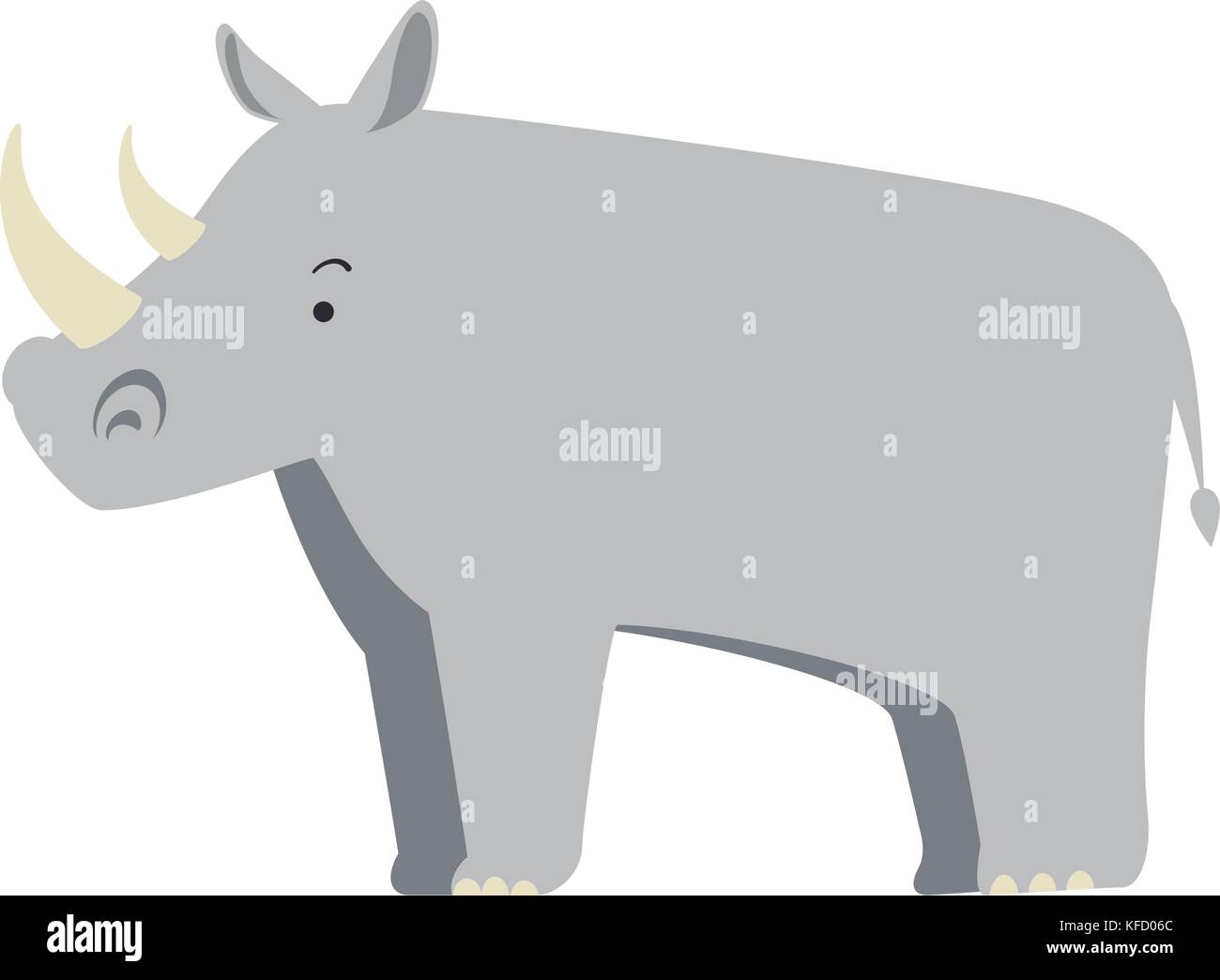 Wilde Rhinozeros isolierte Symbol Vektor illustration Design Stock Vektor