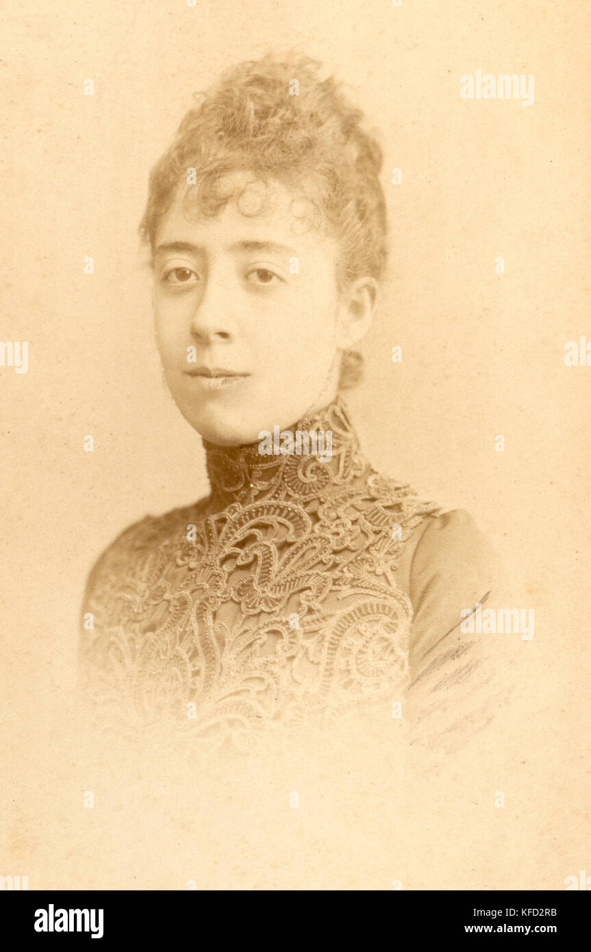 Edle französische Frau von d'Oncie de la Badie Familie, 1896 (Paris) Stockfoto