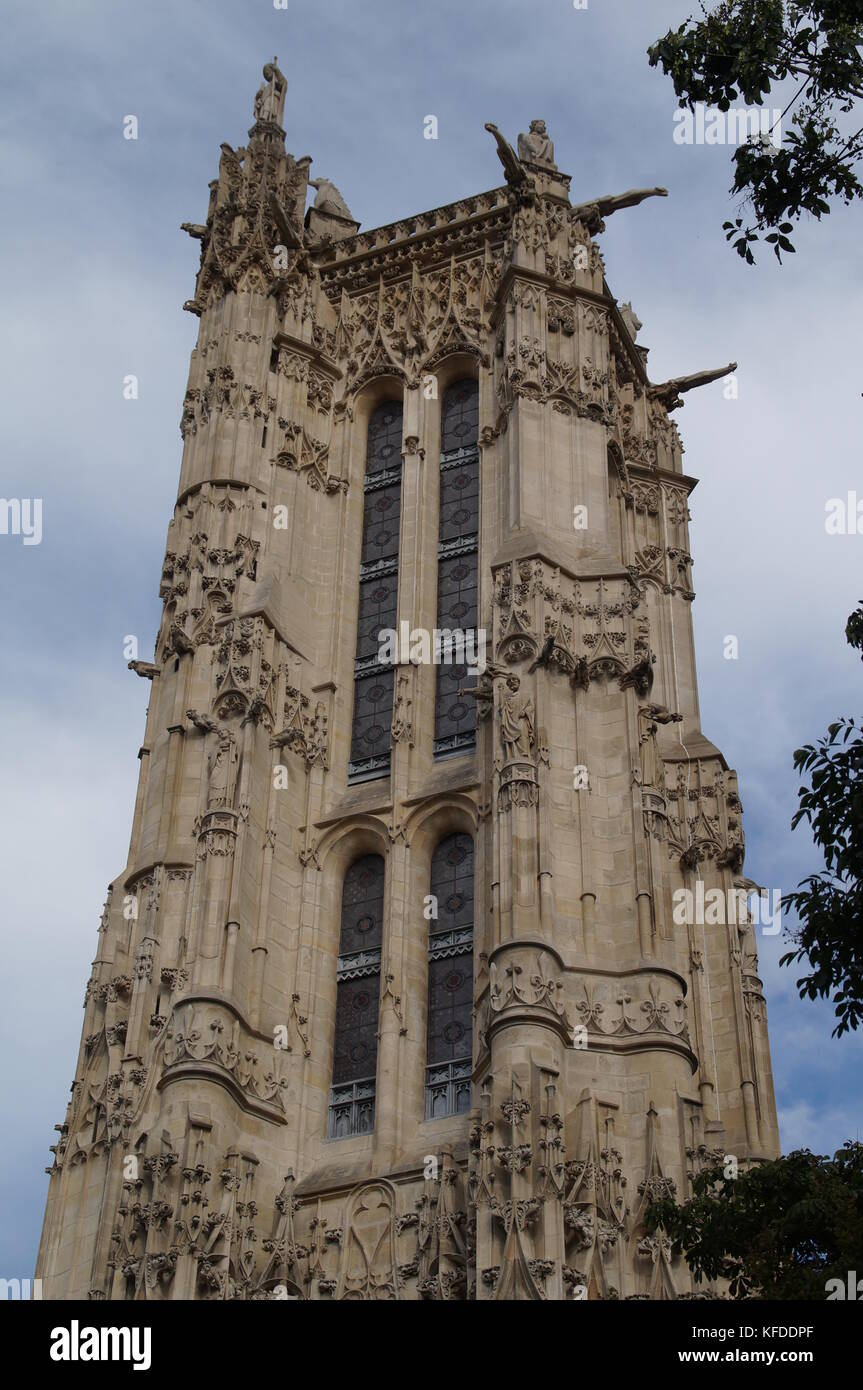 PARIS - NOTRE DAME - Saint Michel - TOUR SAINT JACQUES - LA SEINE - EUROPA Stockfoto