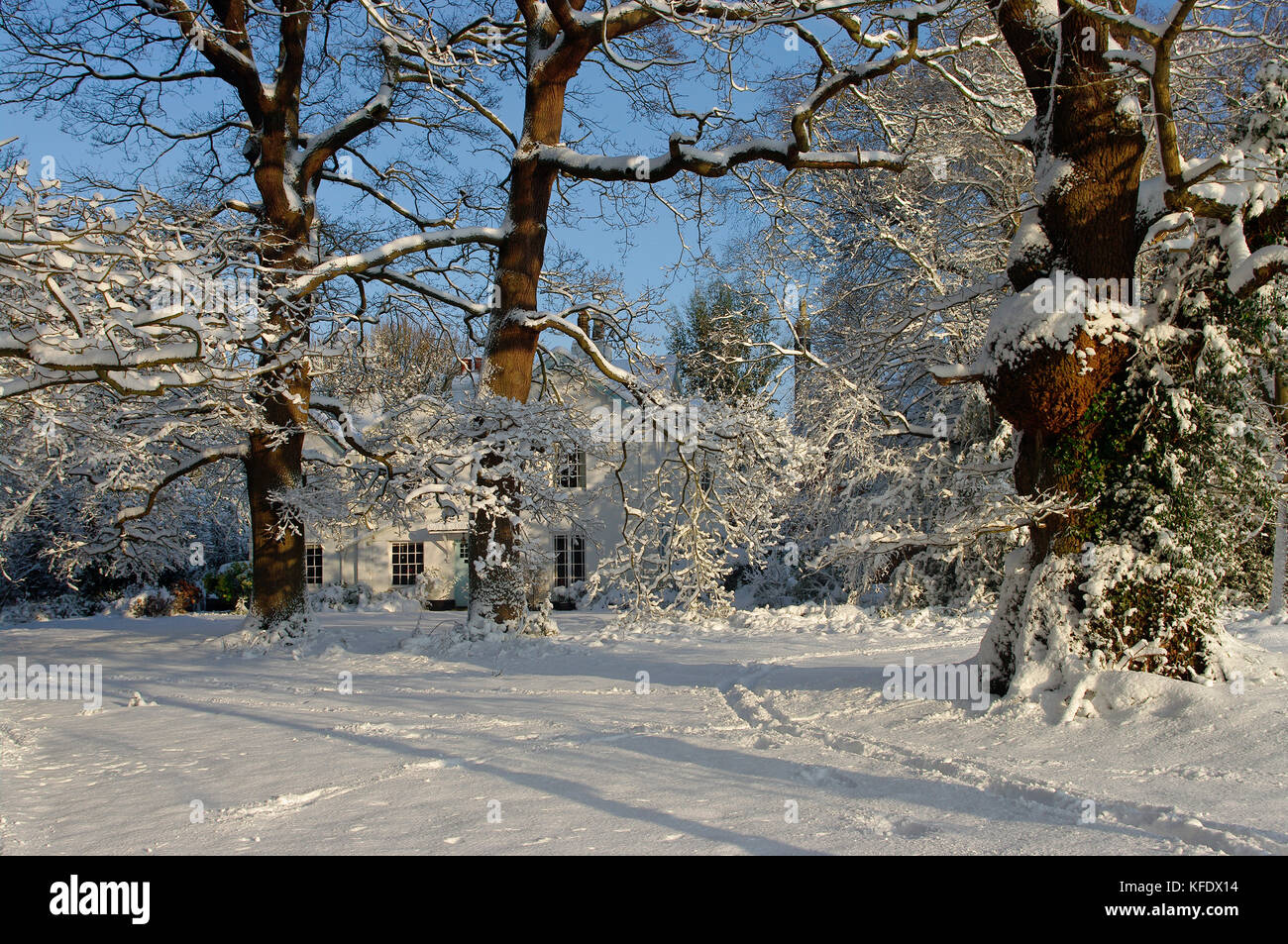 Southborough gemeinsame im Schnee Stockfoto