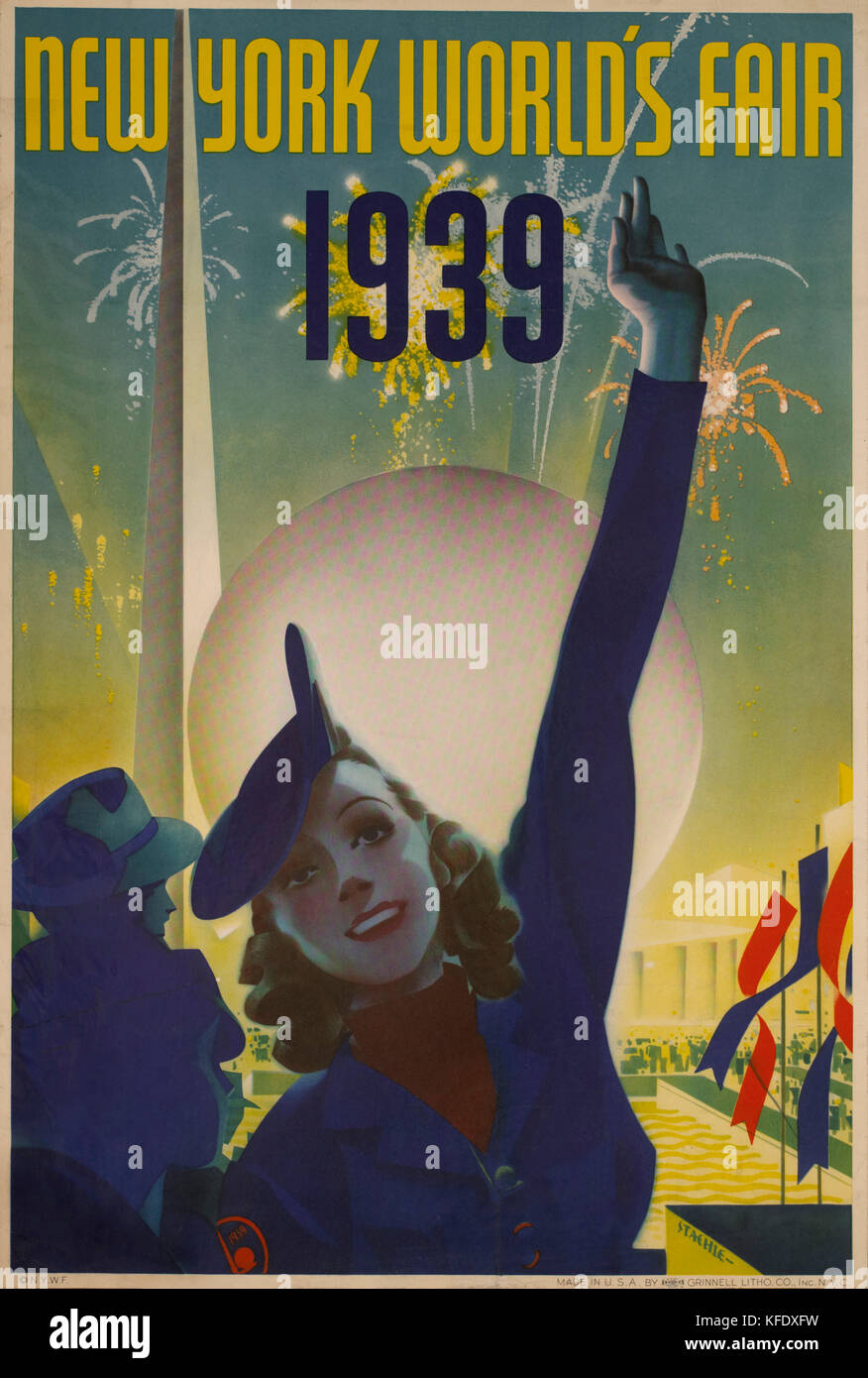 New York World's Fair, Poster, 1939 Stockfoto
