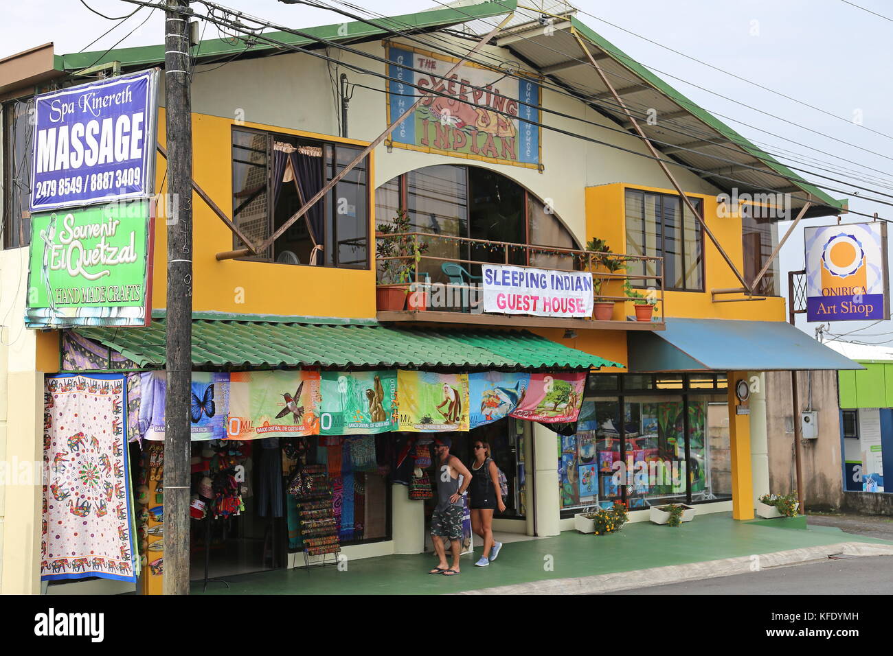 Schlafen indische Guest House, Avenida 331, La Fortuna, Alajuela Provinz, Costa Rica, Mittelamerika Stockfoto