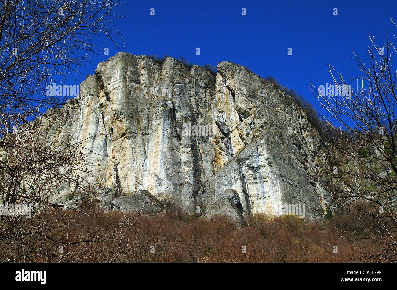 Bismantova Stein, Pietra Di bismantova Italien Stockfoto