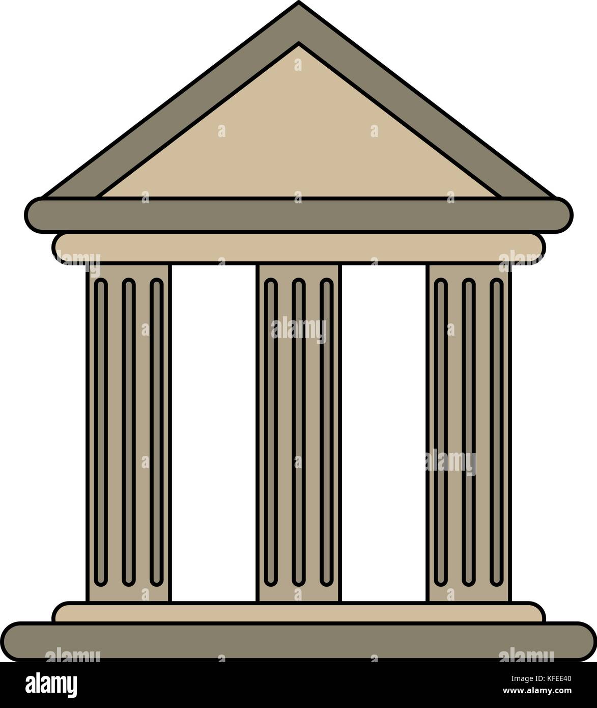 antiken griechischen Gebäude Symbolbild Stock Vektor