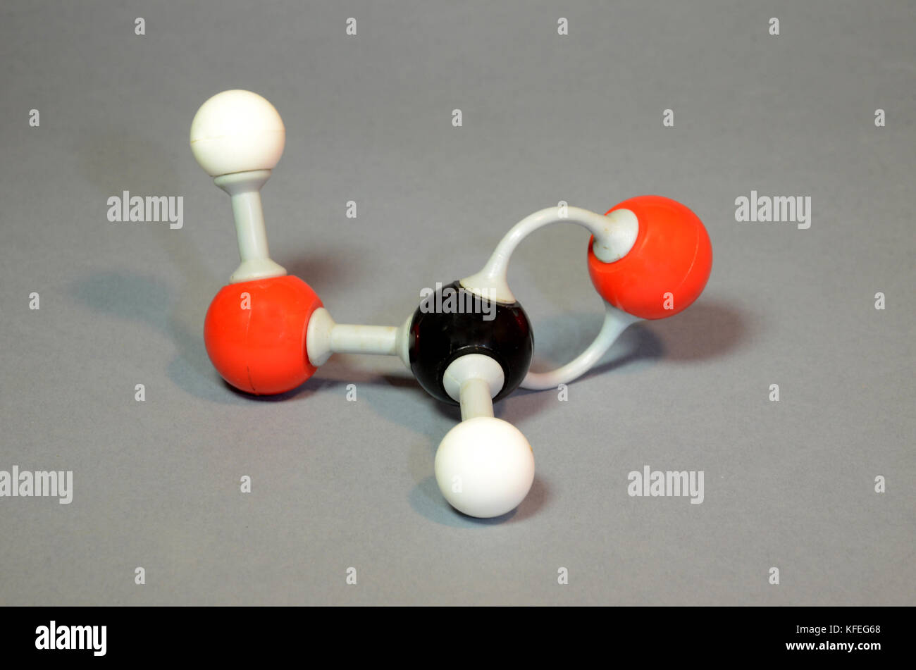 Molekülmodell von Ameisensäure, oder 'ant Acid'. Stockfoto