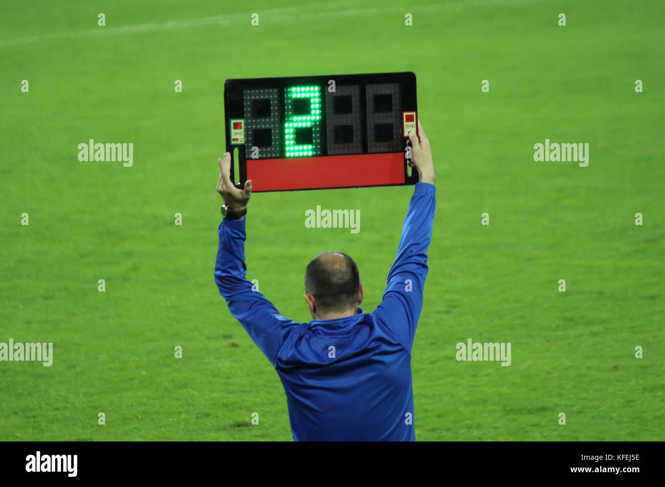 2 Minuten Zusätzliche Zeit Stockfoto