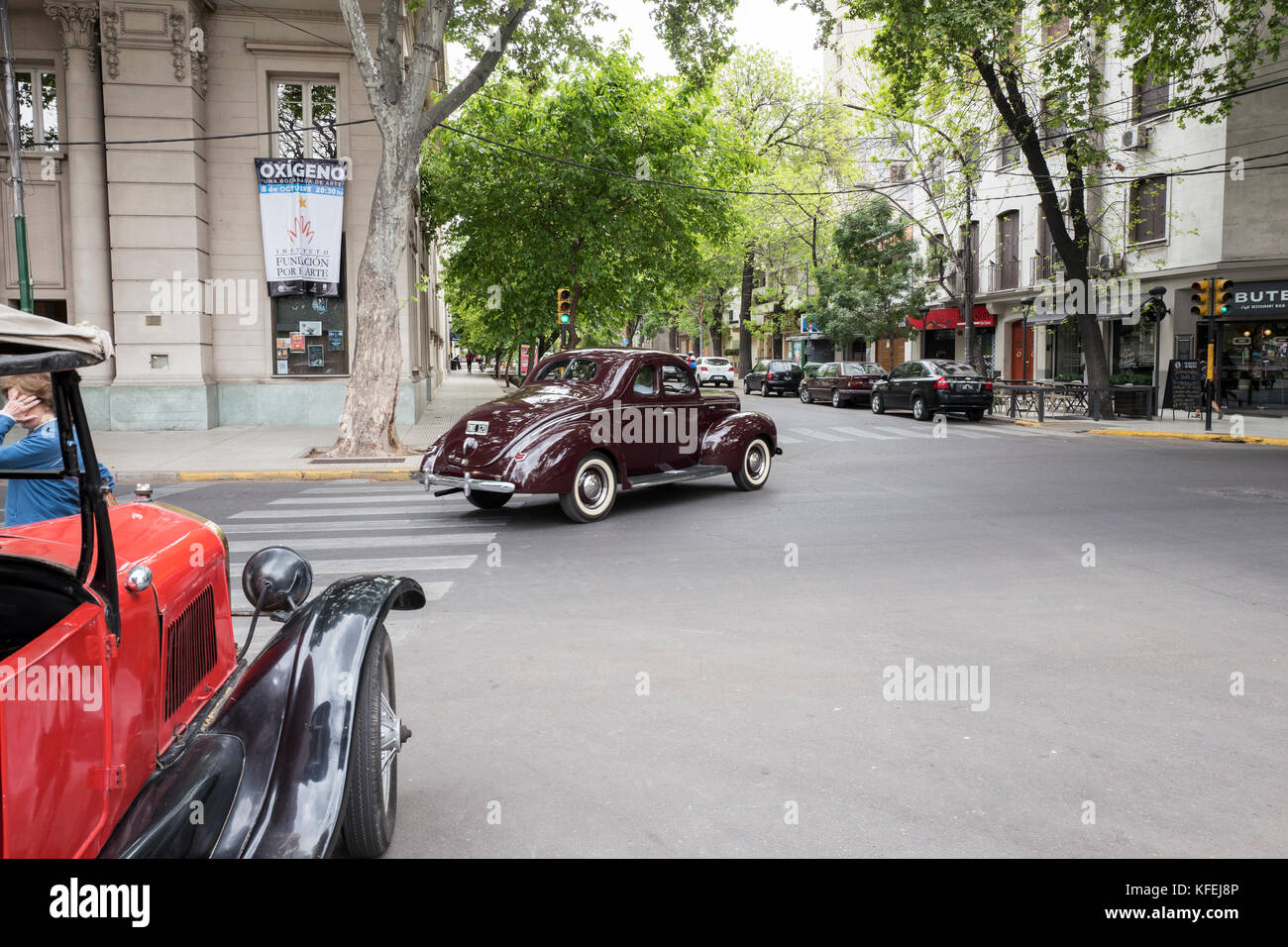 Classic Car Rally, Mendoza, Argentinien Stockfoto