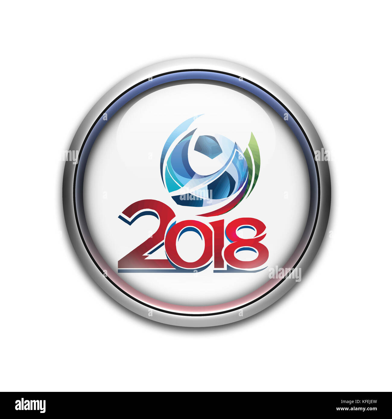 Russland 2018 FIFA WM-Logo Stockfoto