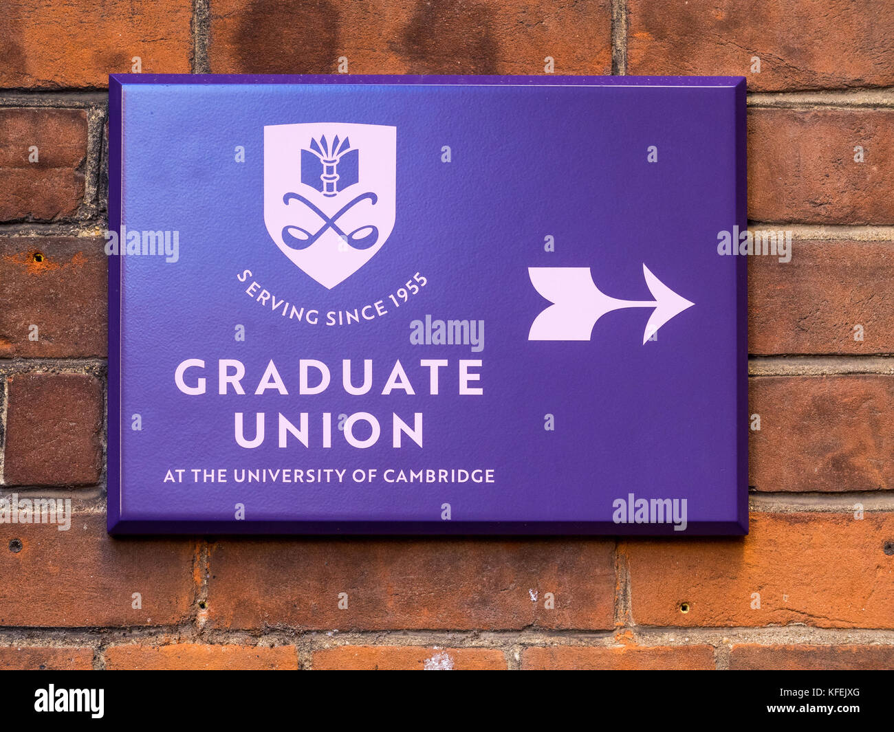 Absolvent Union Zeichen - der Cambridge Universität - Der Absolvent Union ist ein student union Körper für Absolvent und Reife Studenten Stockfoto