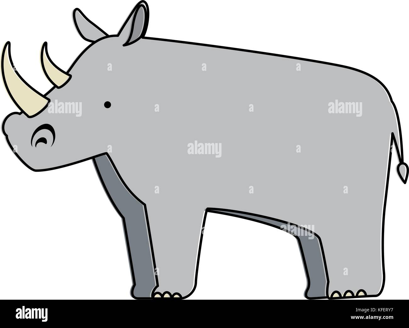 Wilde Rhinozeros isolierte Symbol Vektor illustration Design Stock Vektor