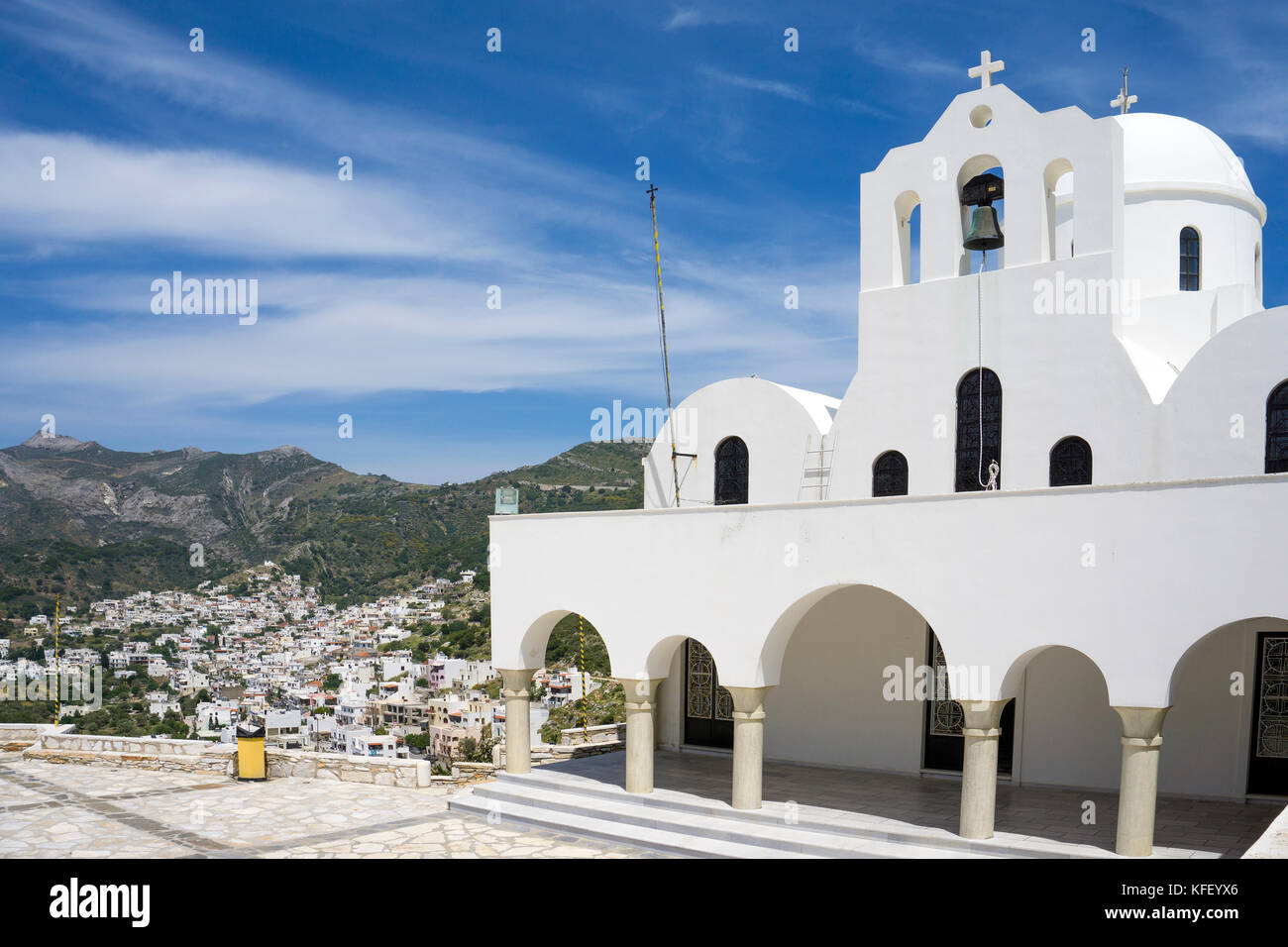 Die Kirche Agia Marina, Insel Naxos, Kykladen, Ägäis, Griechenland Stockfoto