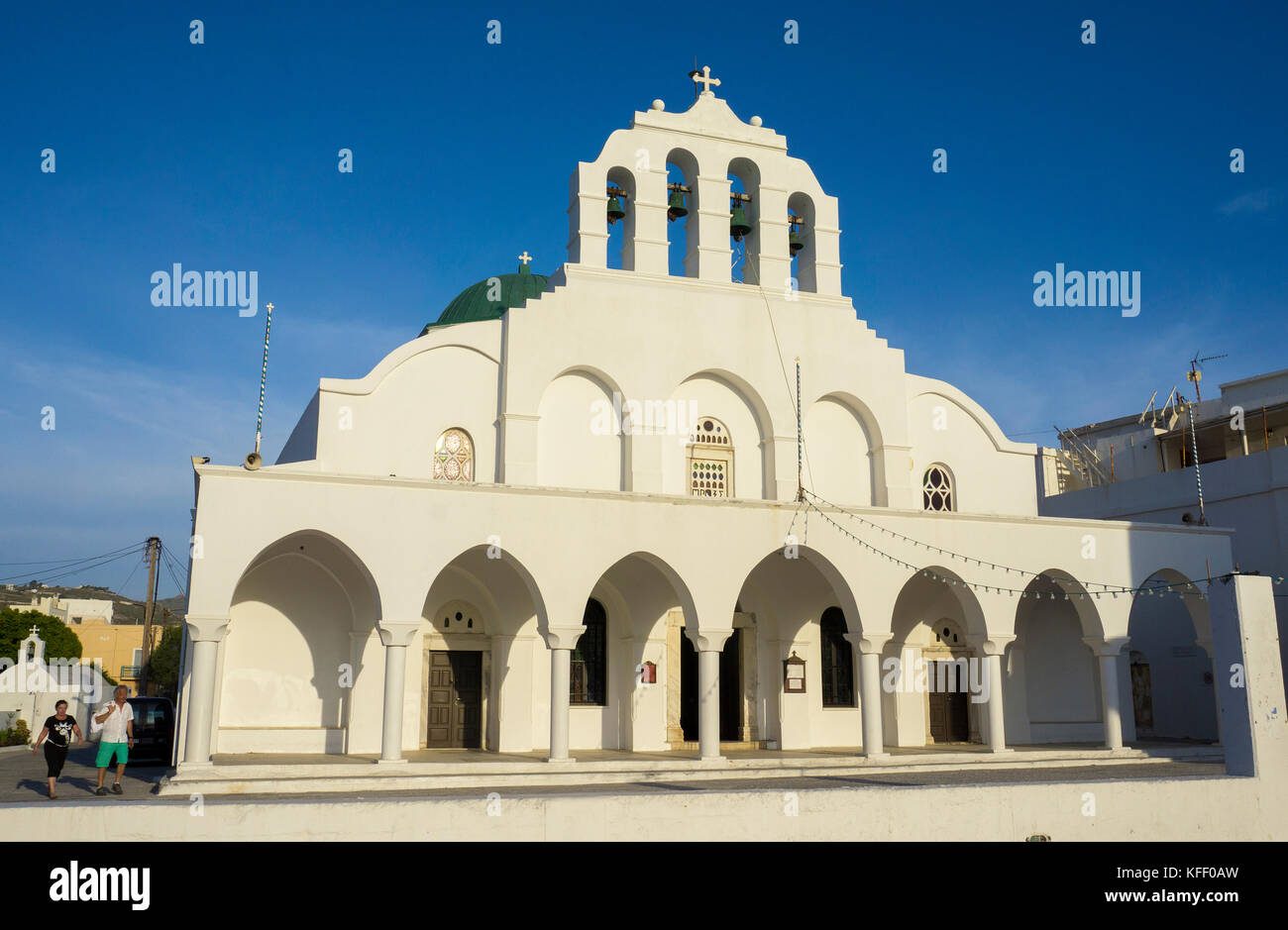 Orthodoxe Kathedrale in der Altstadt von Naxos, Kykladen, Ägäis, Griechenland Stockfoto