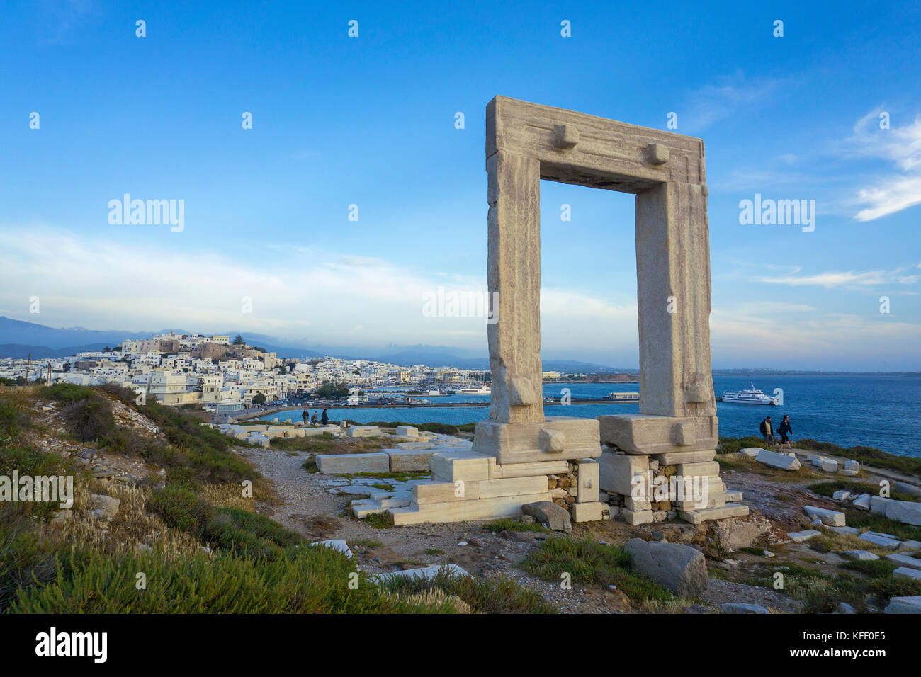 Portara von Naxos, Sehenswürdigkeiten der Insel Naxos, Kykladen, Ägäis, Griechenland Stockfoto
