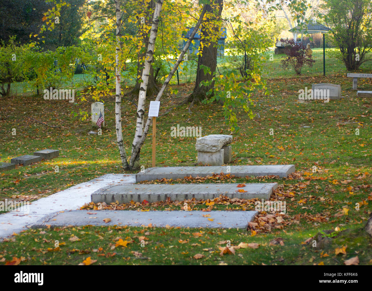 Die Grabstätte von Dichter Robert Frost, Bennington, Vermont, USA Stockfoto