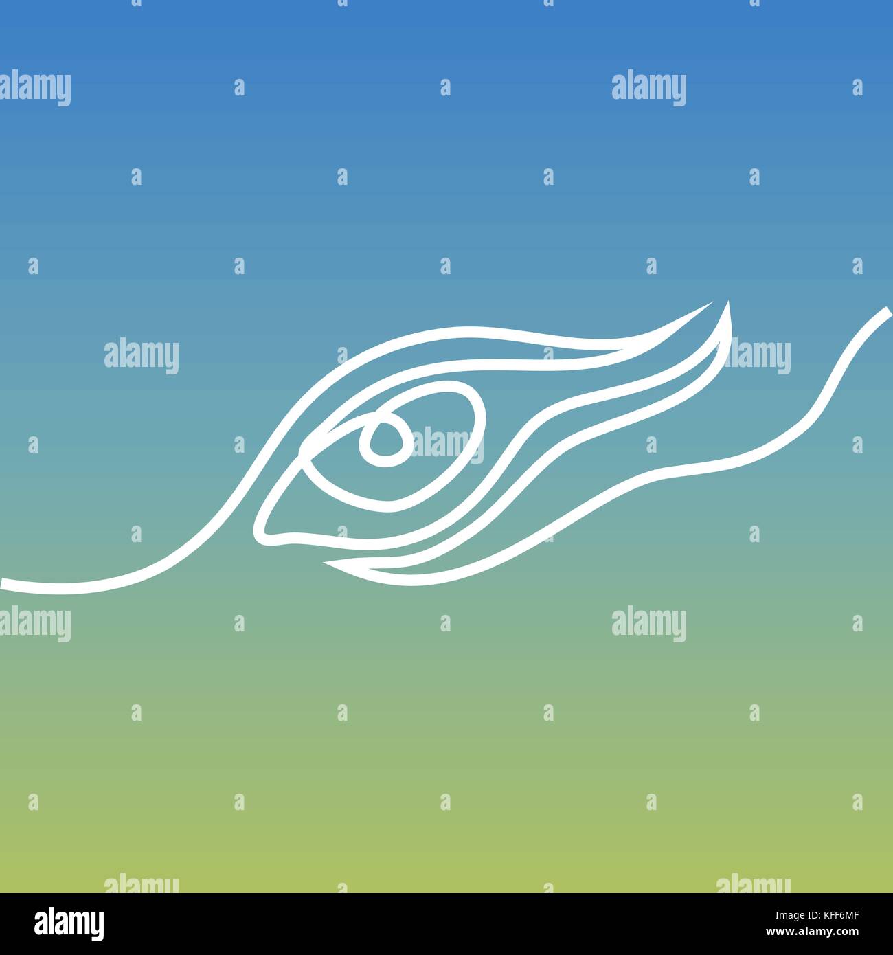 Durchgehende Linie zeichnen von abstrakten Auge. Vector Illustration Stock Vektor