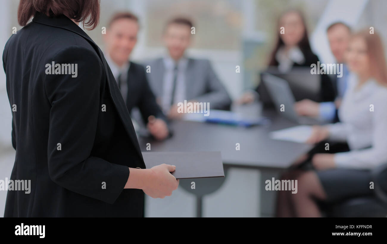 Lautsprecher bei Business Konferenz und Präsentation Stockfoto