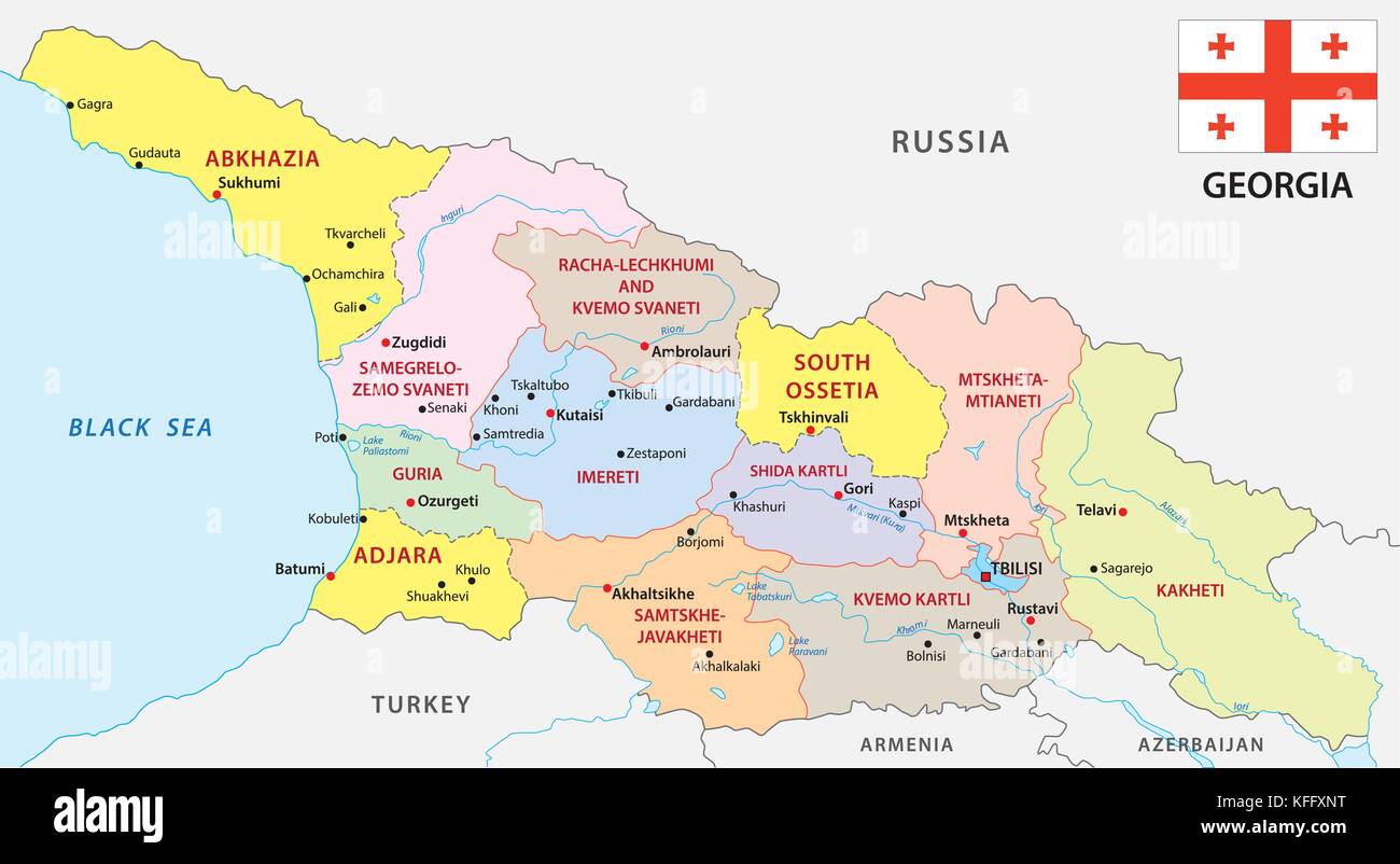 Расположение грузии на карте. Карта Грузии с городами. Регионы Грузии на карте. Районы Грузии на карте. Политическая карта Грузии.