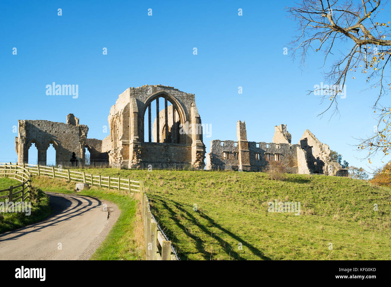 Egglestone Abbey, Barnard Castle, Co Durham, England, Großbritannien Stockfoto