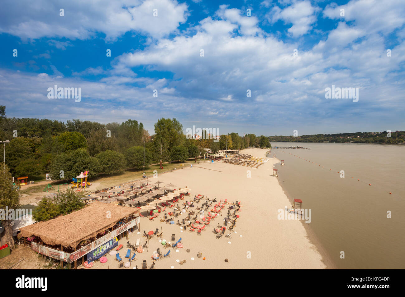 Der Strand Strand in Novi Sad, Serbien Stockfoto