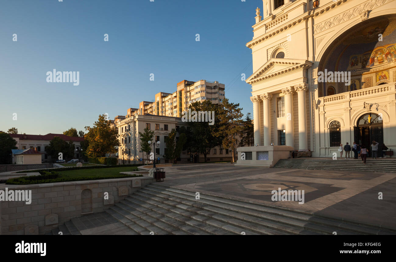 Vordere Eingangsbereich der Metropolitan Kathedrale, Iasi, Rumänien Stockfoto