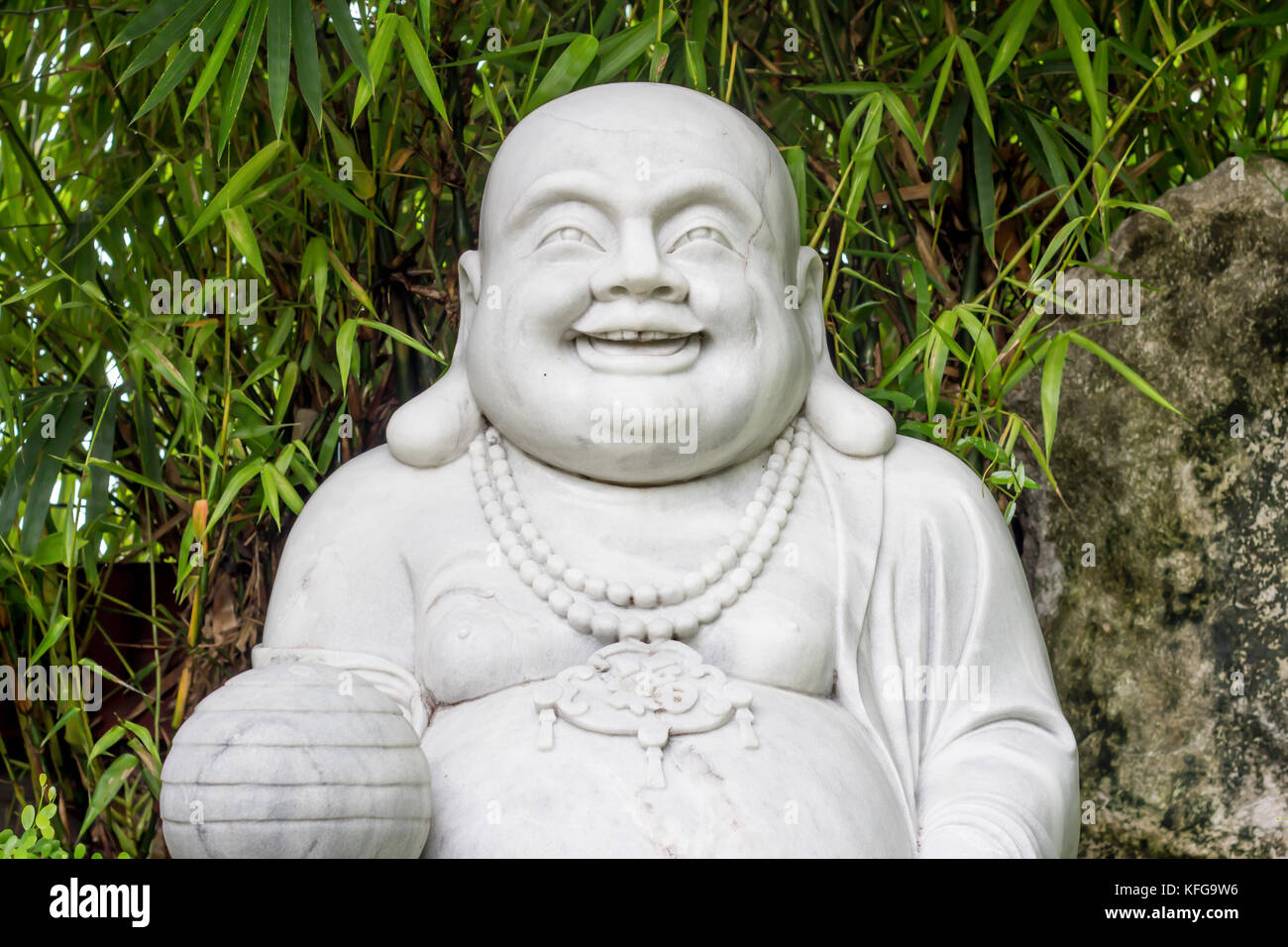 Lächelnd fat Buddha Stockfoto