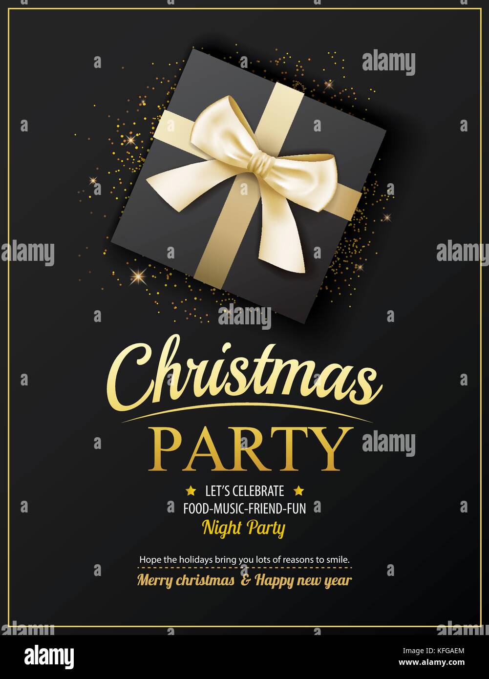 Einladung Merry Christmas Party Poster Banner Und Card Design Vorlage Schone Ferien Und Das Neue Jahr Mit Geschenkboxen Thema Konzept Stock Vektorgrafik Alamy