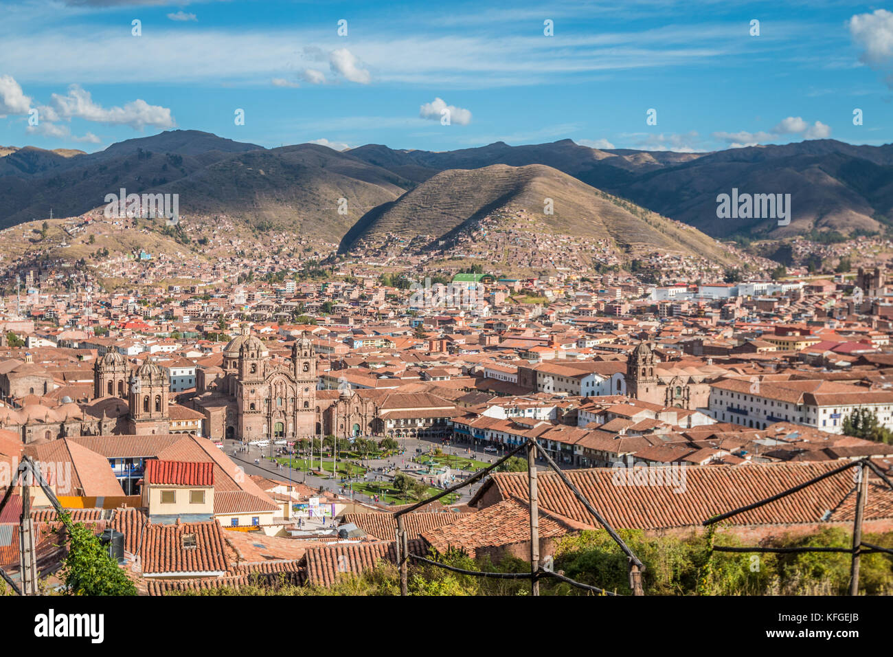 Alte Inkastadt Cusco in Peru Stockfoto