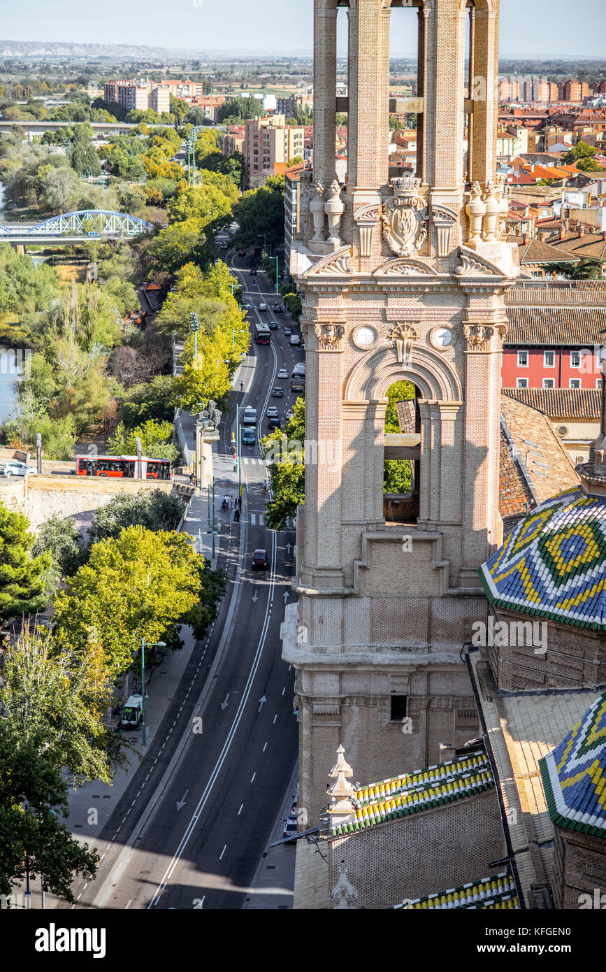 Stadt Zaragoza in Spanien Stockfoto