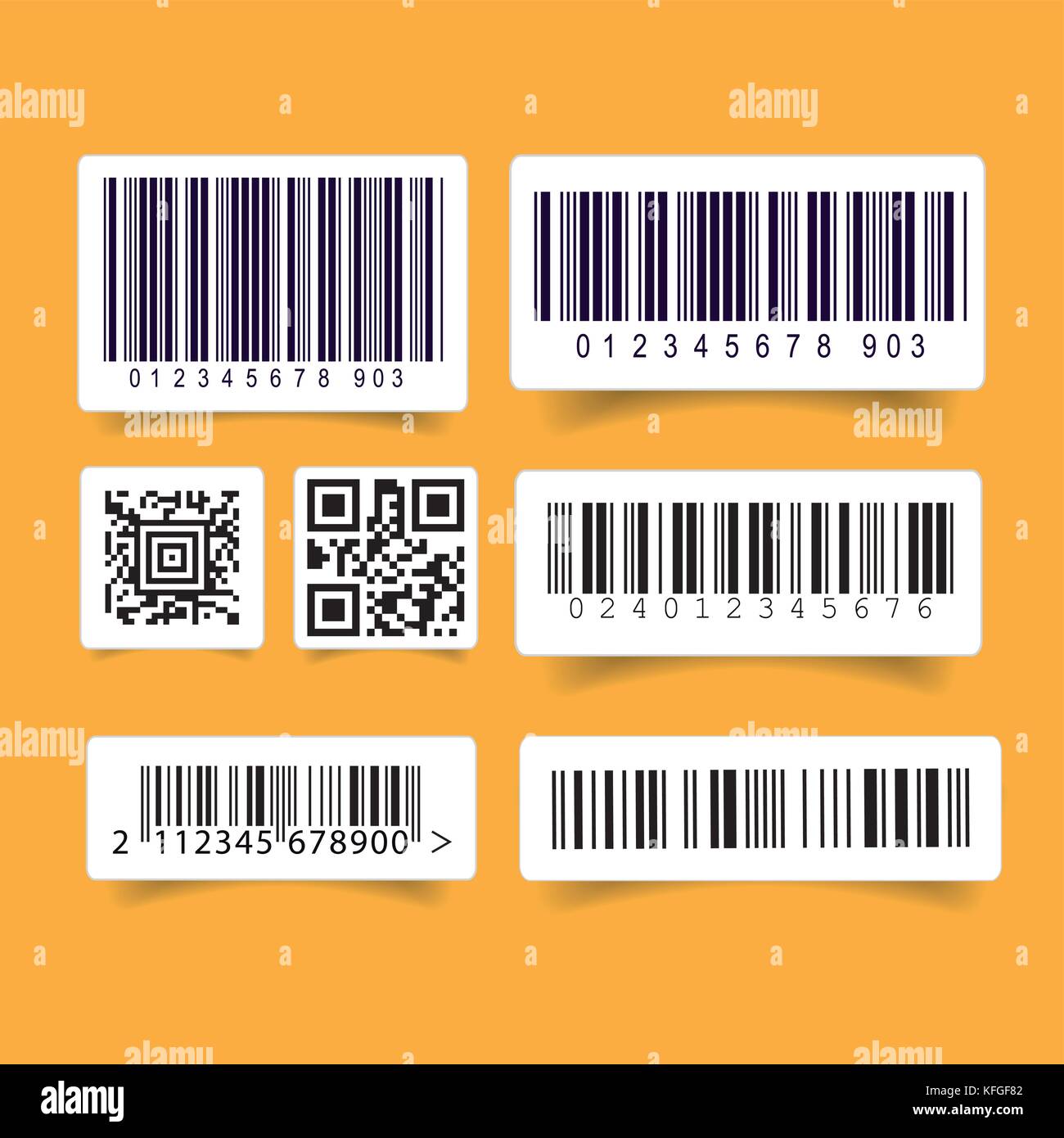 Barcode label Aufkleber Stock Vektor