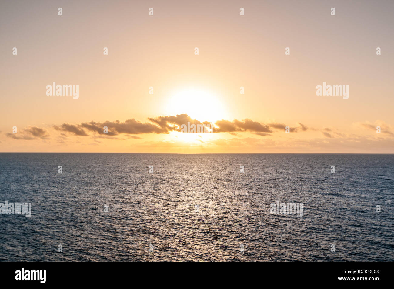 Sonnenuntergang am Strand, Fuerteventura, Kanarische Inseln, Spanien Stockfoto
