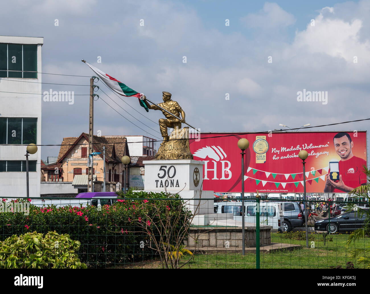 Ein Denkmal auf der Straße. Antananarivo, Madagaskar Stockfoto