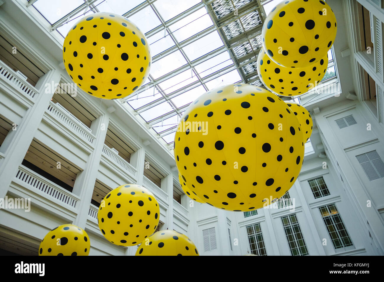 Kusama kunst Installation am Singapore National Gallery Stockfoto