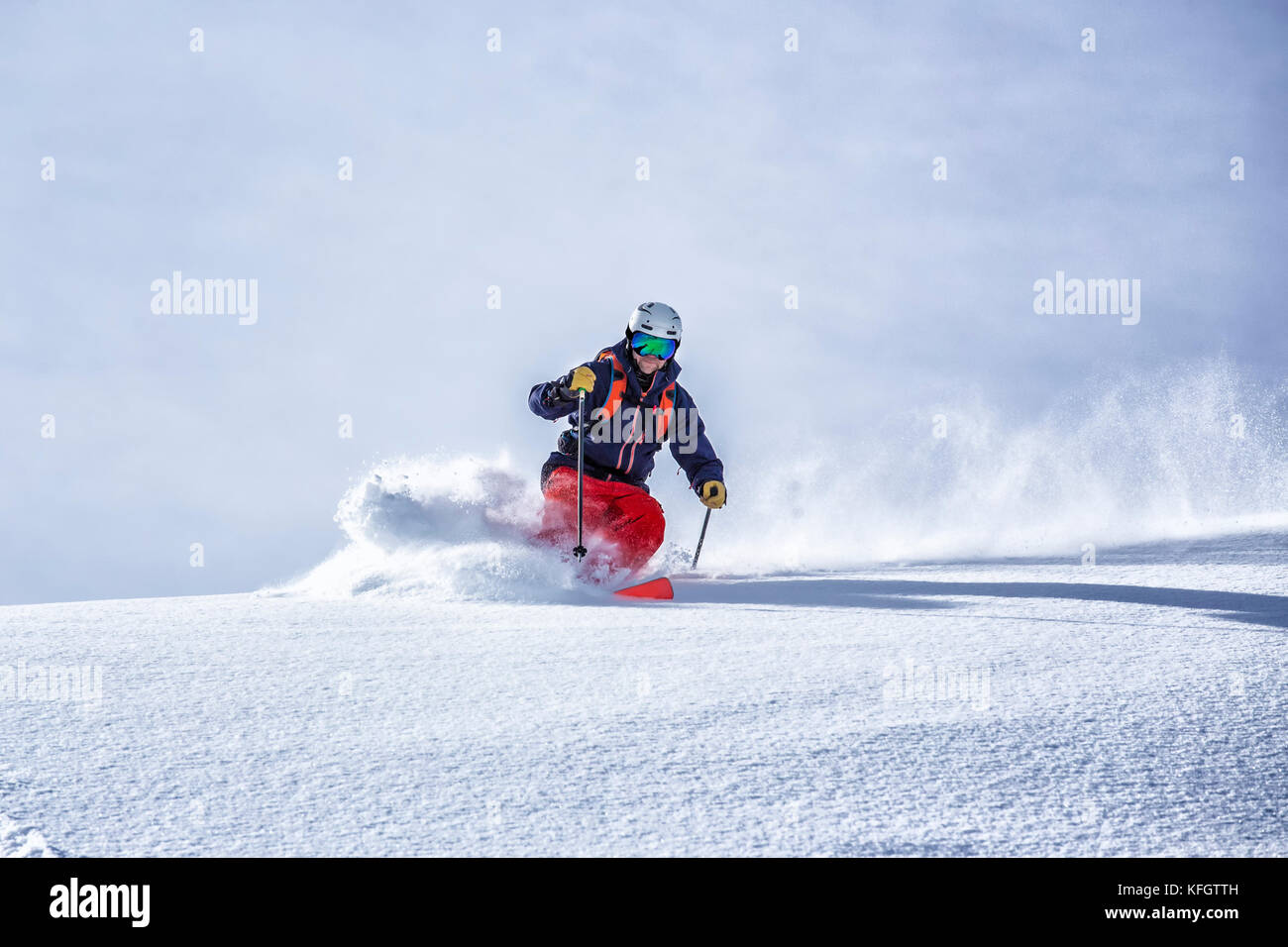 Extreme Freeride Ski Stockfoto