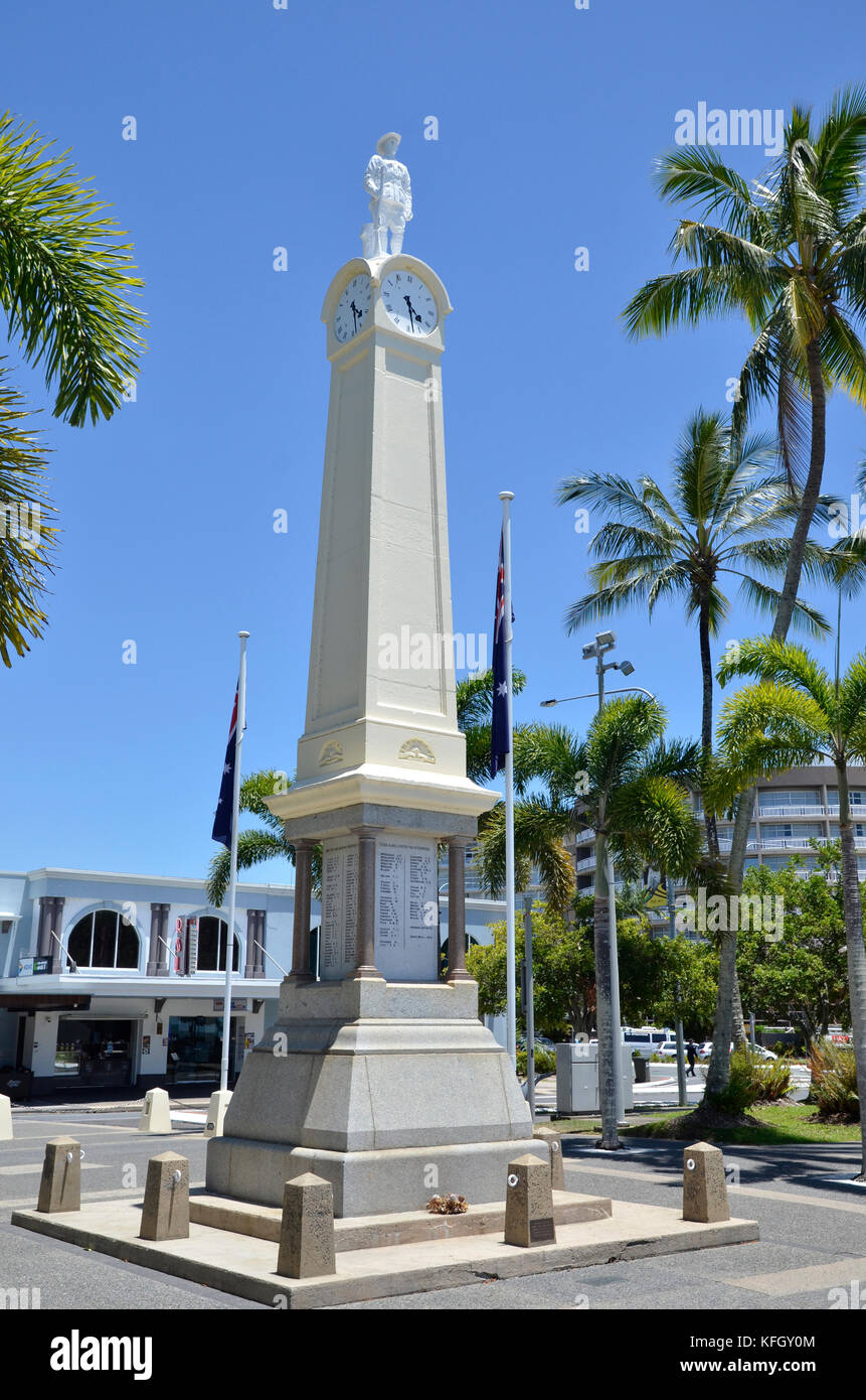 Die Heritage Register aufgeführt war Memorial auf der Esplanade in Cairns, Queensland, Australien. Stockfoto
