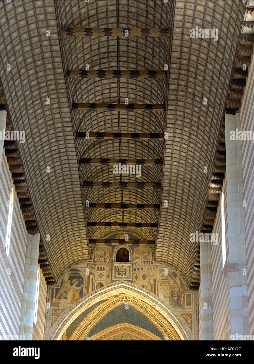 Verona Venetien Italien. Basilika San Zeno, die auch als St. Zeno Maggiore oder San Zenone UNESCO Weltkulturerbe bekannt. Seine Herkunft ist sehr antiken, ein f Stockfoto