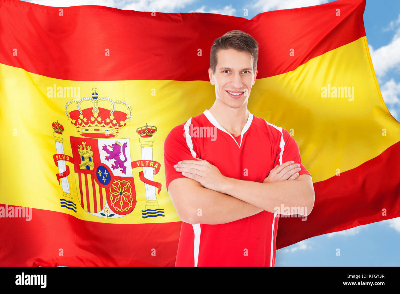 Spanische menschen mann flagge -Fotos und -Bildmaterial in hoher