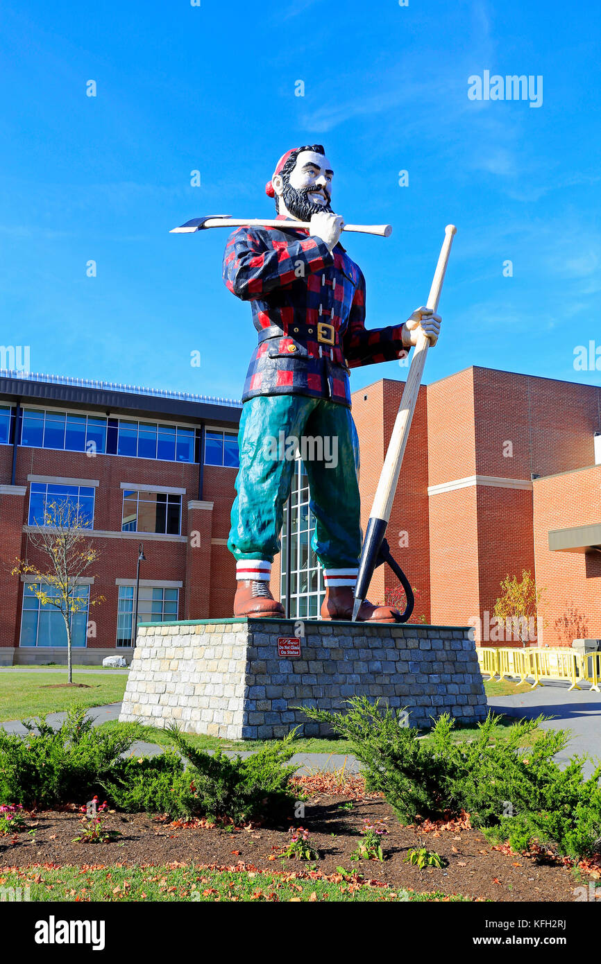 Statue von Paul Bunyan in Bangor, Maine, USA Stockfoto