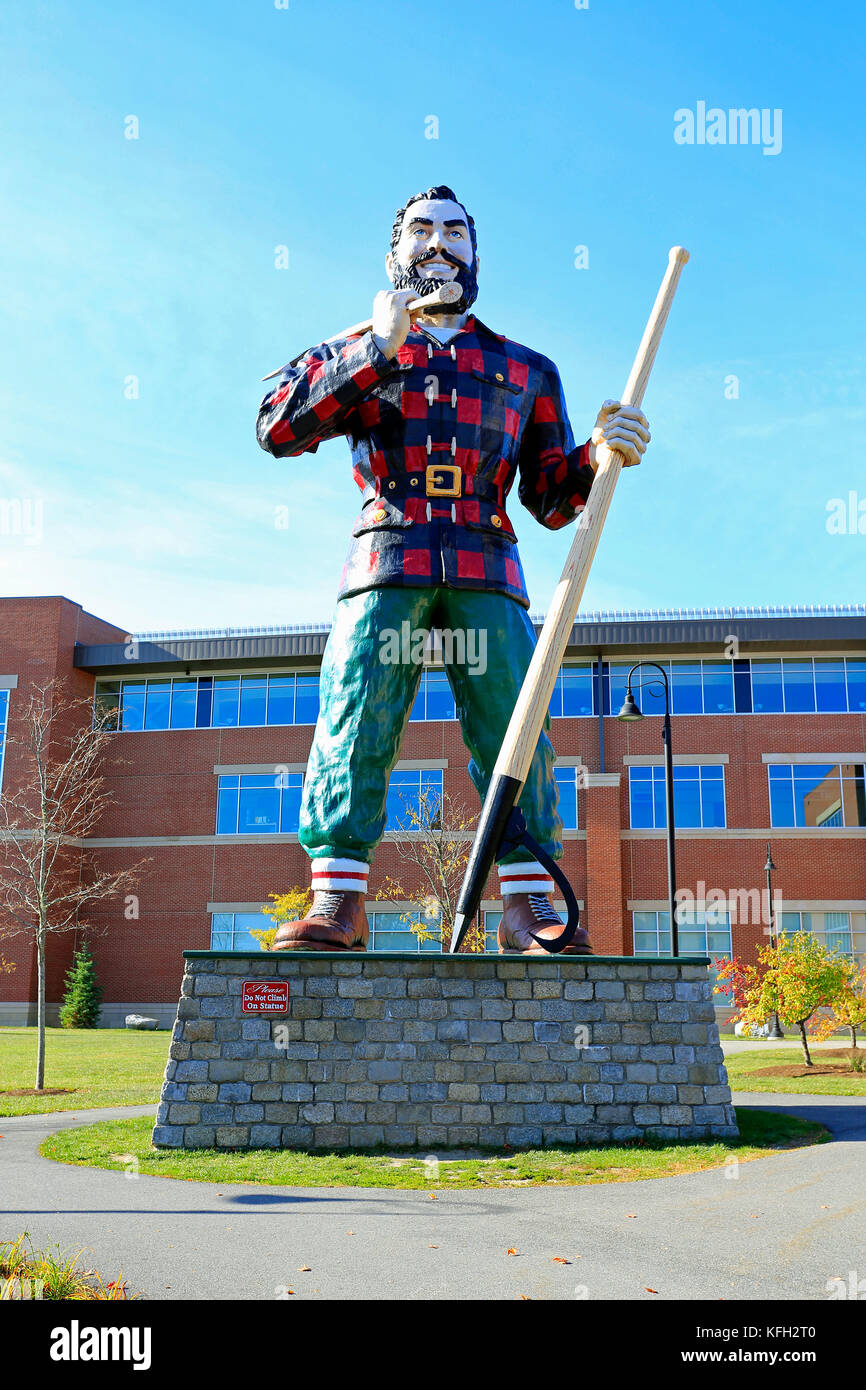 Statue von Paul Bunyan in Bangor, Maine, USA Stockfoto