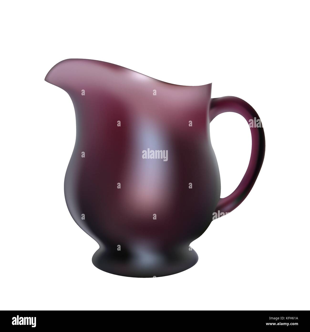 Runde transparente Glaskanne für Saft, Limonade und alle alkoholfreien Getränke Stock Vektor