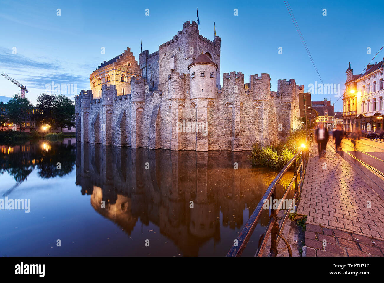 Gravensteen Festung Gent Stockfoto
