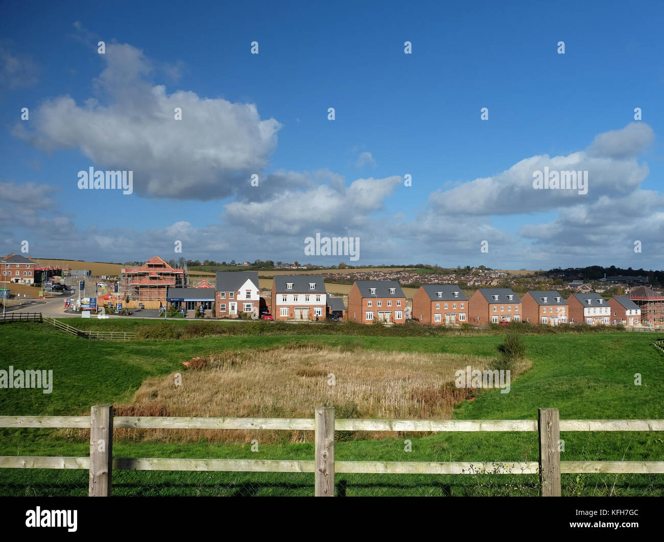 Entwicklung der neuen Wohnanlage, Grantham, Lincolnshire, England, UK. Stockfoto