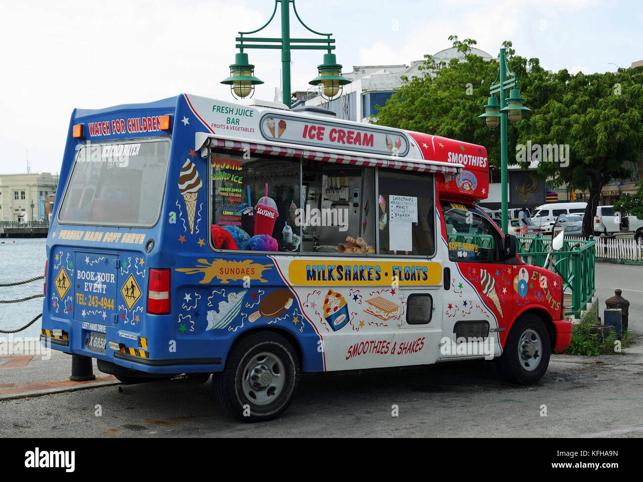 Eis Verkäufer Barbados Stockfoto