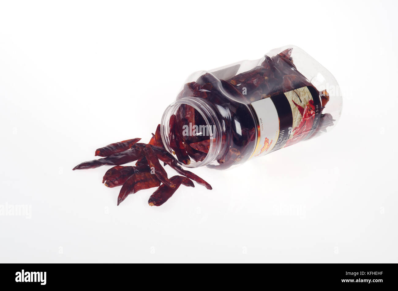 Tiefe Marke getrocknete rote indischen Chilis Stockfoto
