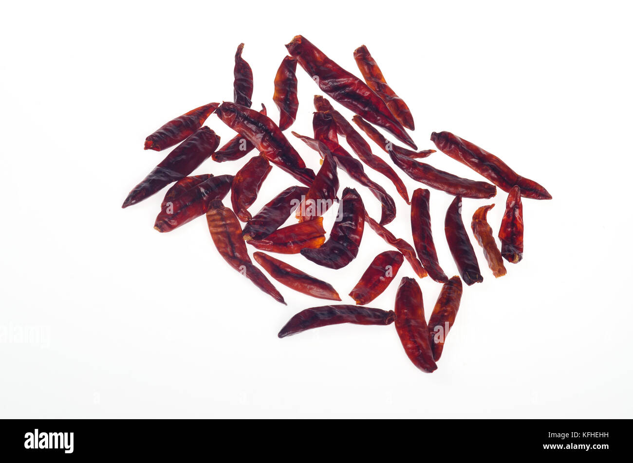 Getrocknete rote indischen Chilis Stockfoto