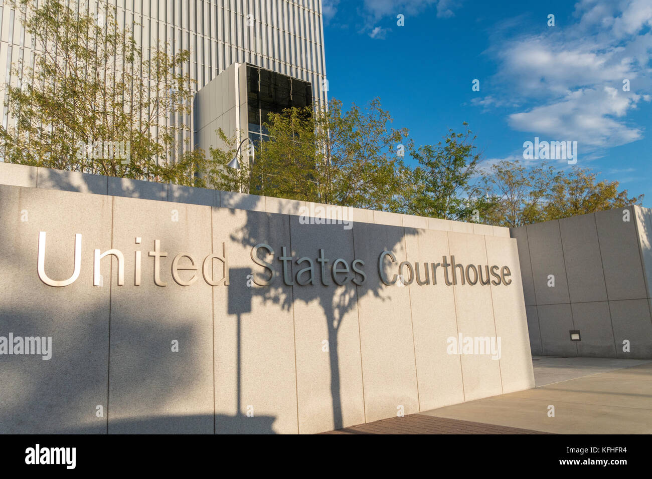 Bundesgericht Salt Lake City. Eingang Detail des US-Gericht für den Bezirk von Utah. Stockfoto