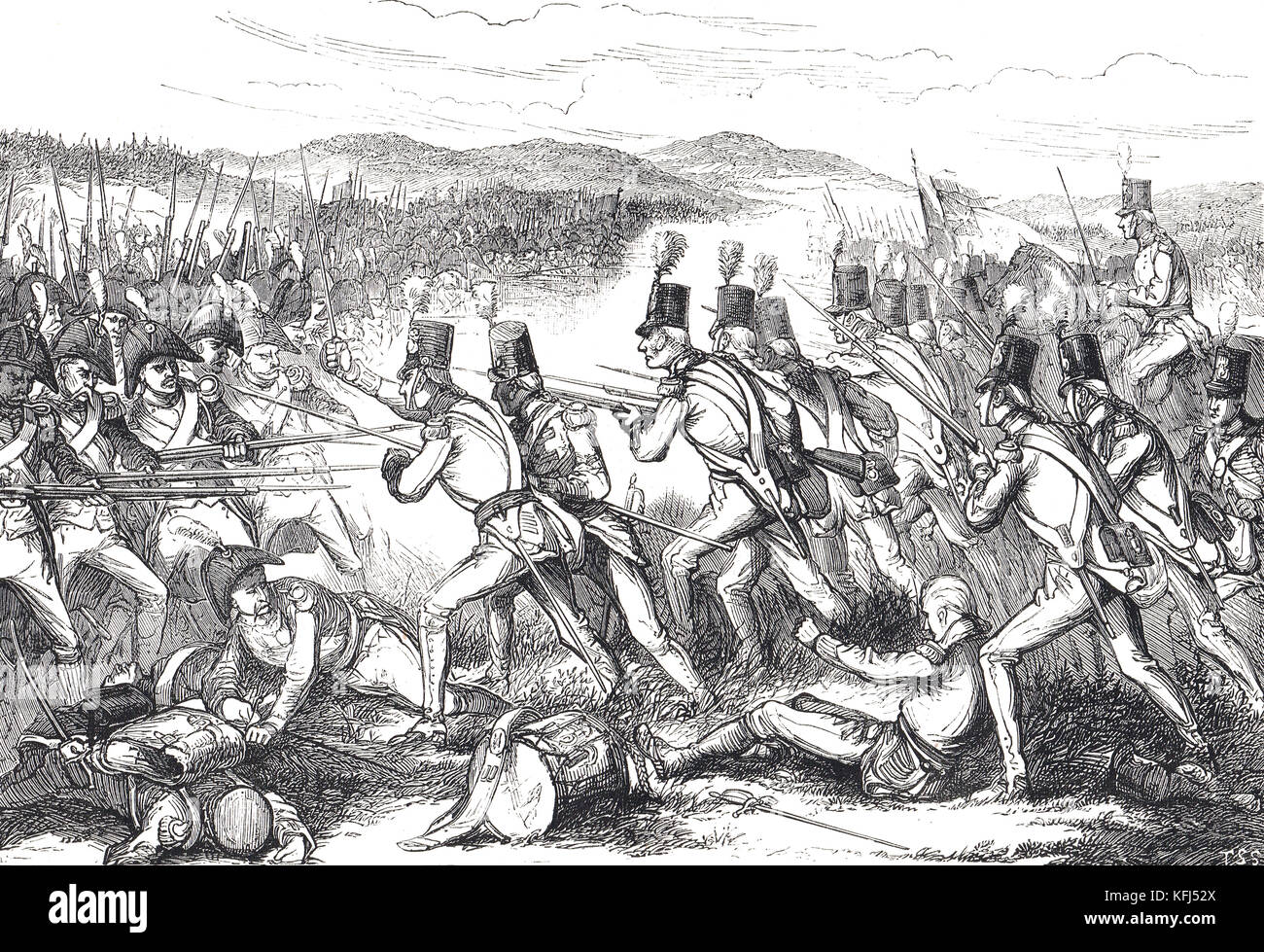 Die Schlacht von Maida, Kalabrien, Italien, 4. Juli 1806 Stockfoto